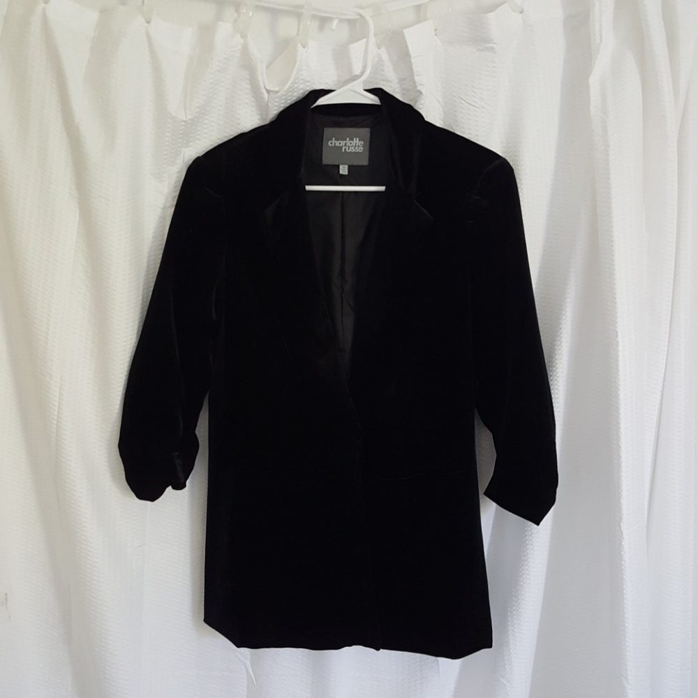Charlotte ruse black velvet blazer