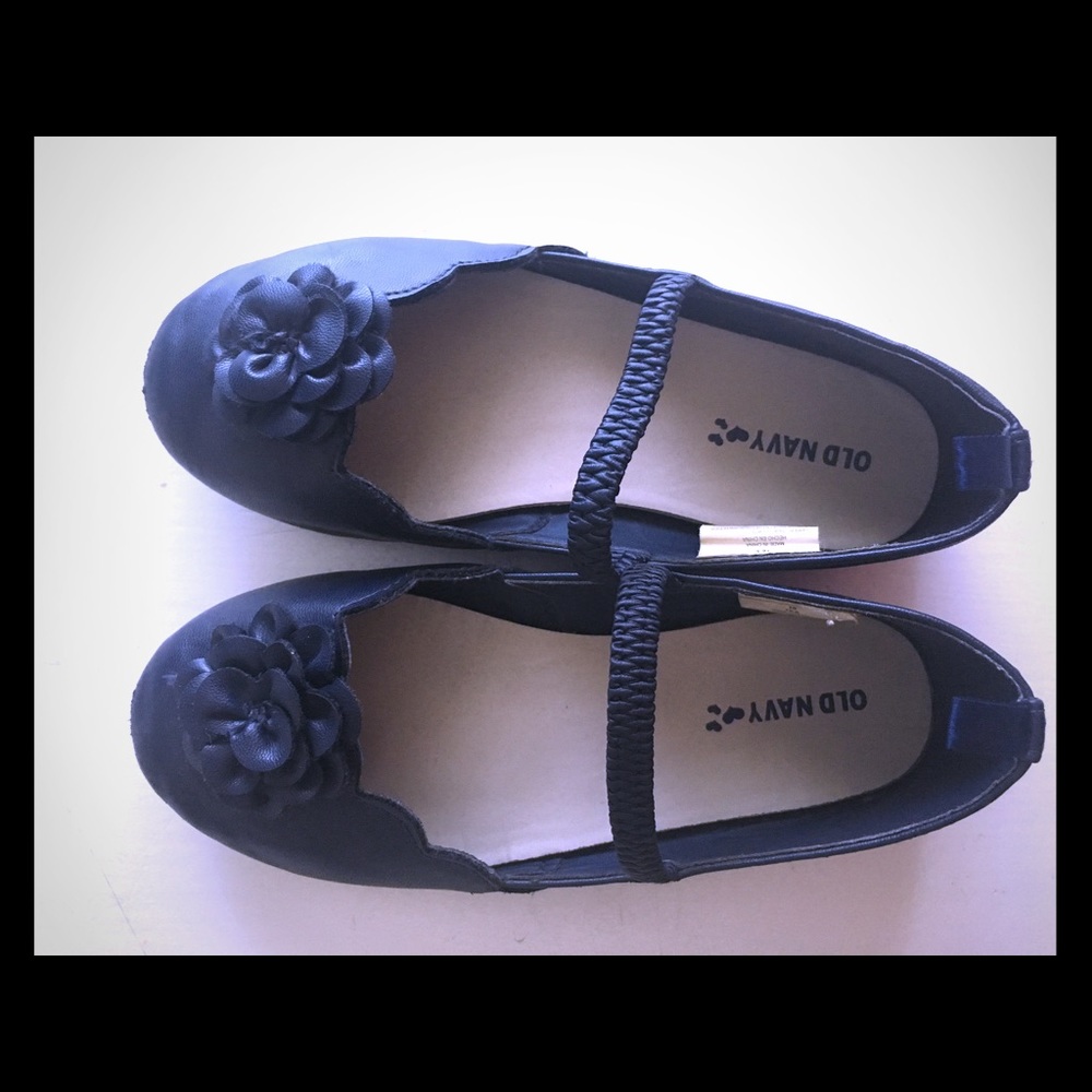 Old Navy/Navy Blue Flower Embellished Ballet Flats