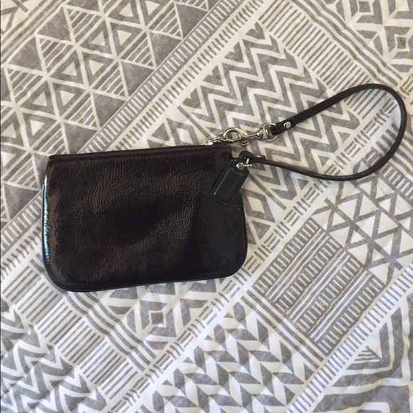 Coach Brown Patent Leather Wristlet - Picture 2 of 2
