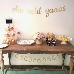 “She said yaaas” bridal shower/bach banner