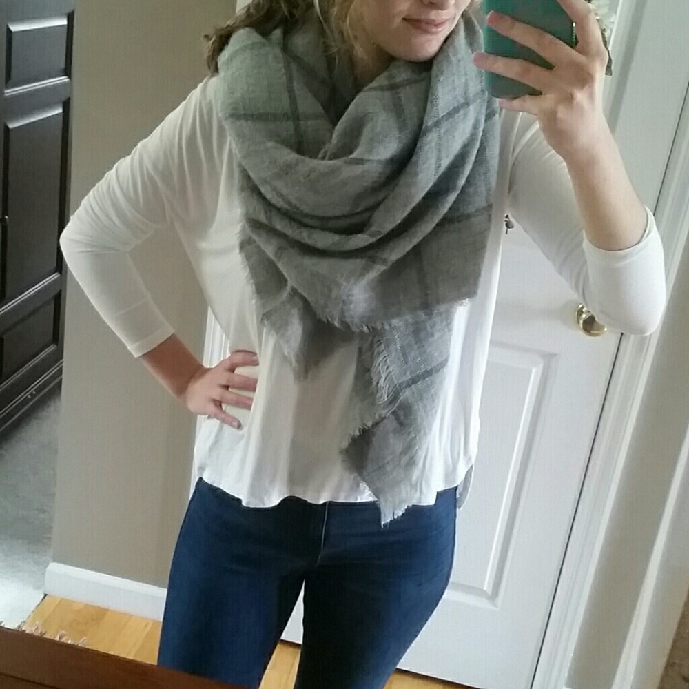 Plaid Blanket Scarf