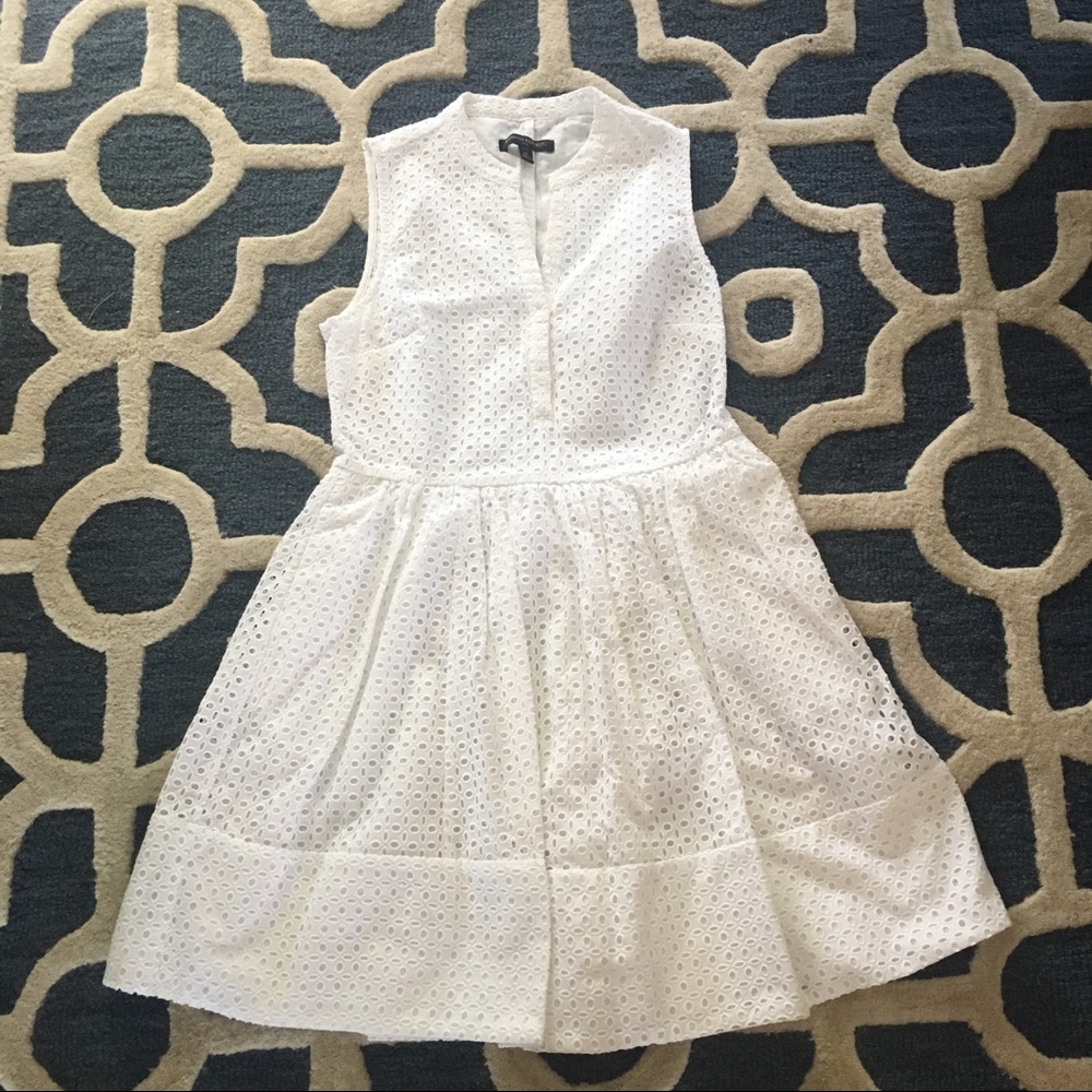 Banana Republic White Eyelet Summer Dress