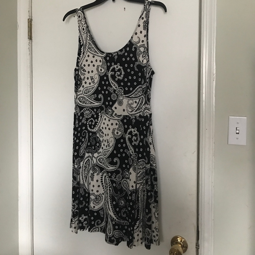 Black and white tank dress