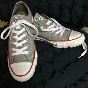 Grey, Winter Fabric, Size 8 Converse!