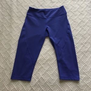 Capri purple Zella yoga legging pants size small