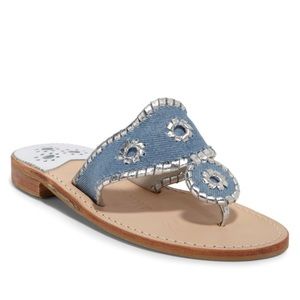New Jack Rogers Denim/Silver Sandals