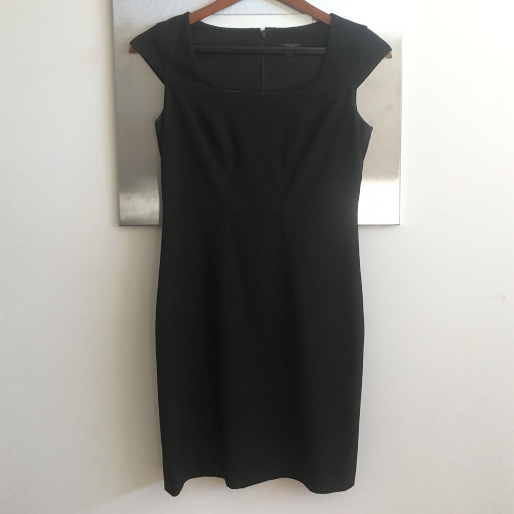 Cap sleeve black dress