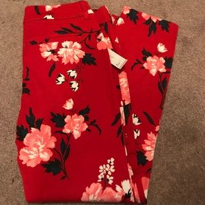 Old Navy red pixie pants