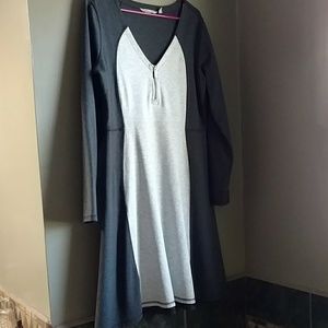 Athleta zipper multi gray large dress