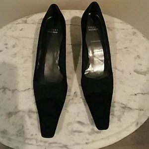 Stuart Weitzman black suede 1 1/2" heel