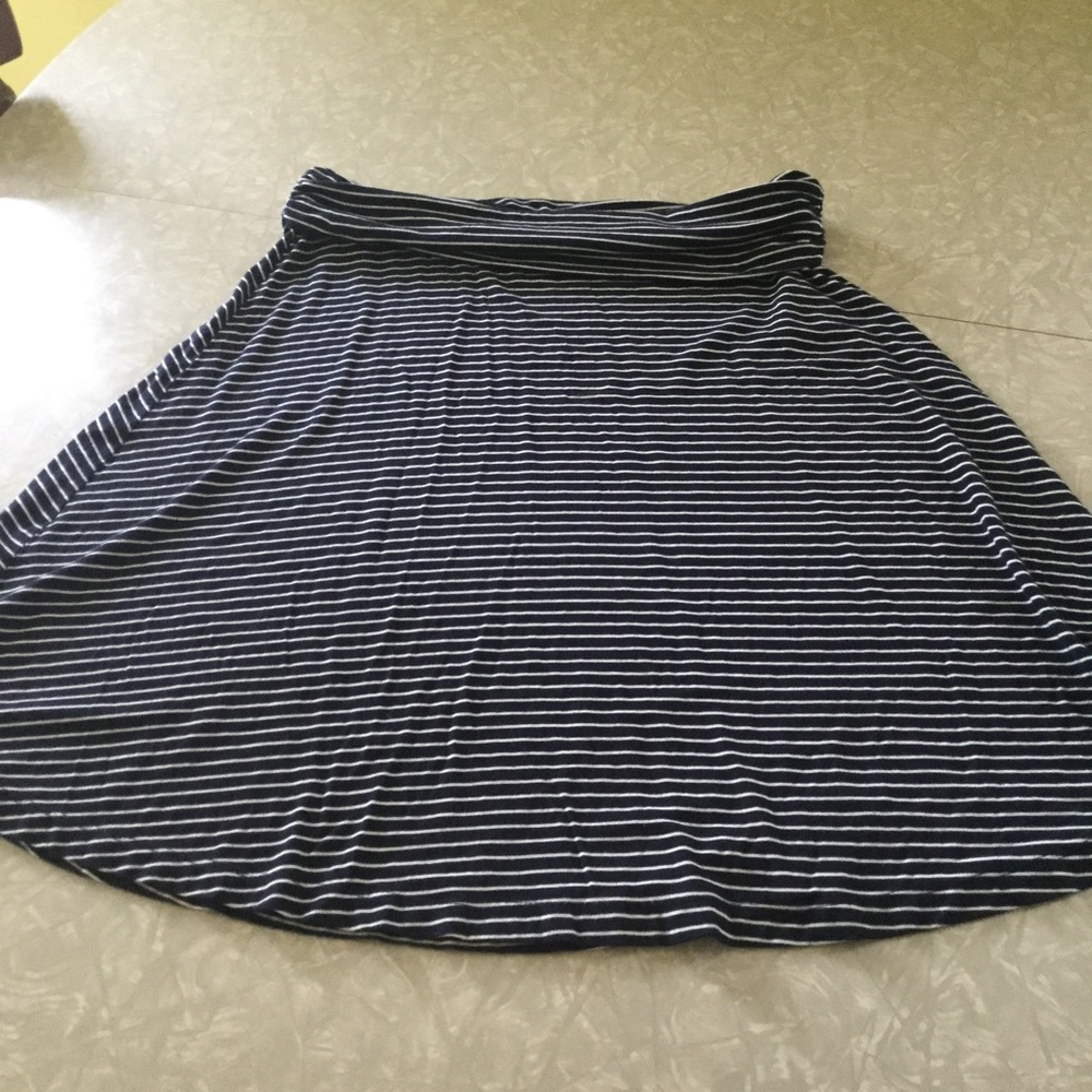 GAP Navy Striped Skirt