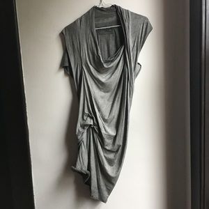 All Saints Spitalfields drape asymmetrical dress