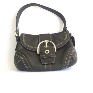 NWOT COACH Authentic Black Leather Purse.