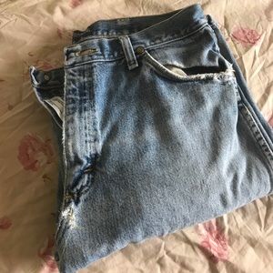 Old used wrangler jeans!