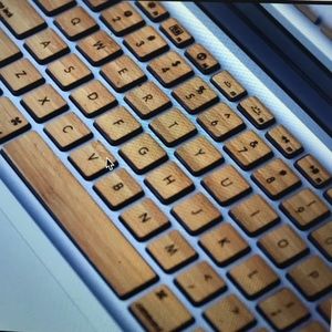 Real bamboo keyboard skin cover
