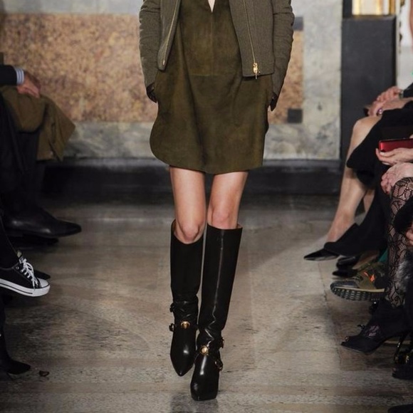 New! Emilio Pucci Runway Studded Knee High Boots - Picture 2 of 8