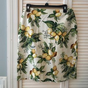 Talbots Lemon Pencil Skirt.