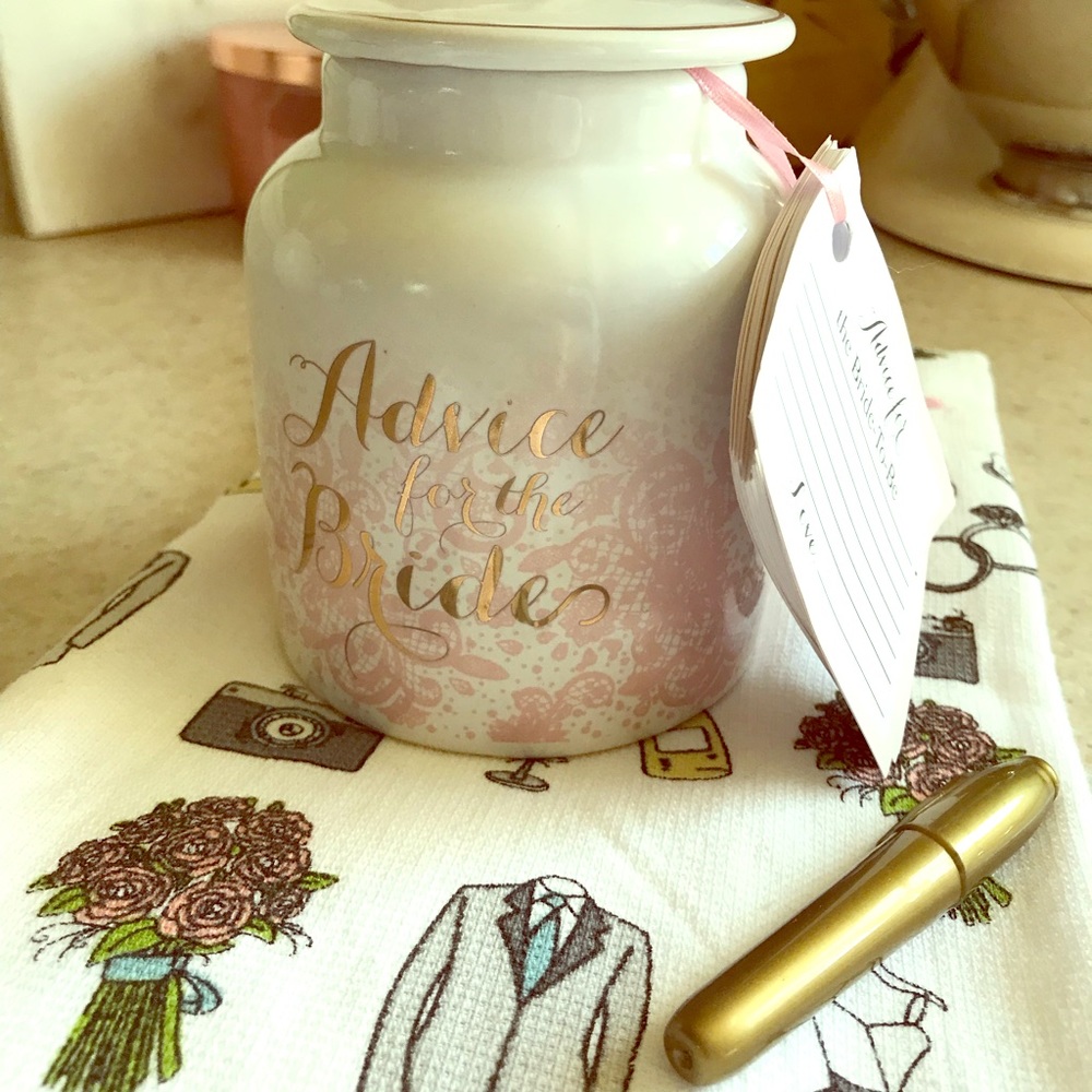 “Advice for the bride” jar;