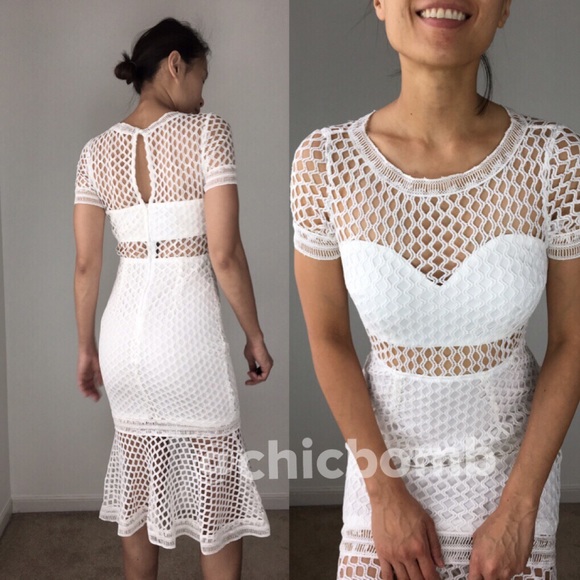 Vineyard perforated midi dress - Picture 2 of 3