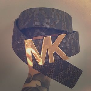 Michael Kors brown MK belt