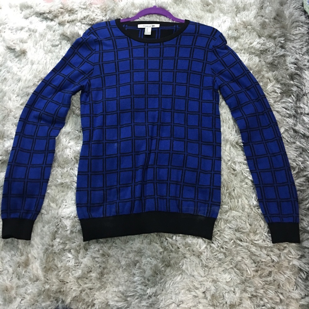 Black and blue comfy sweater. Brand new