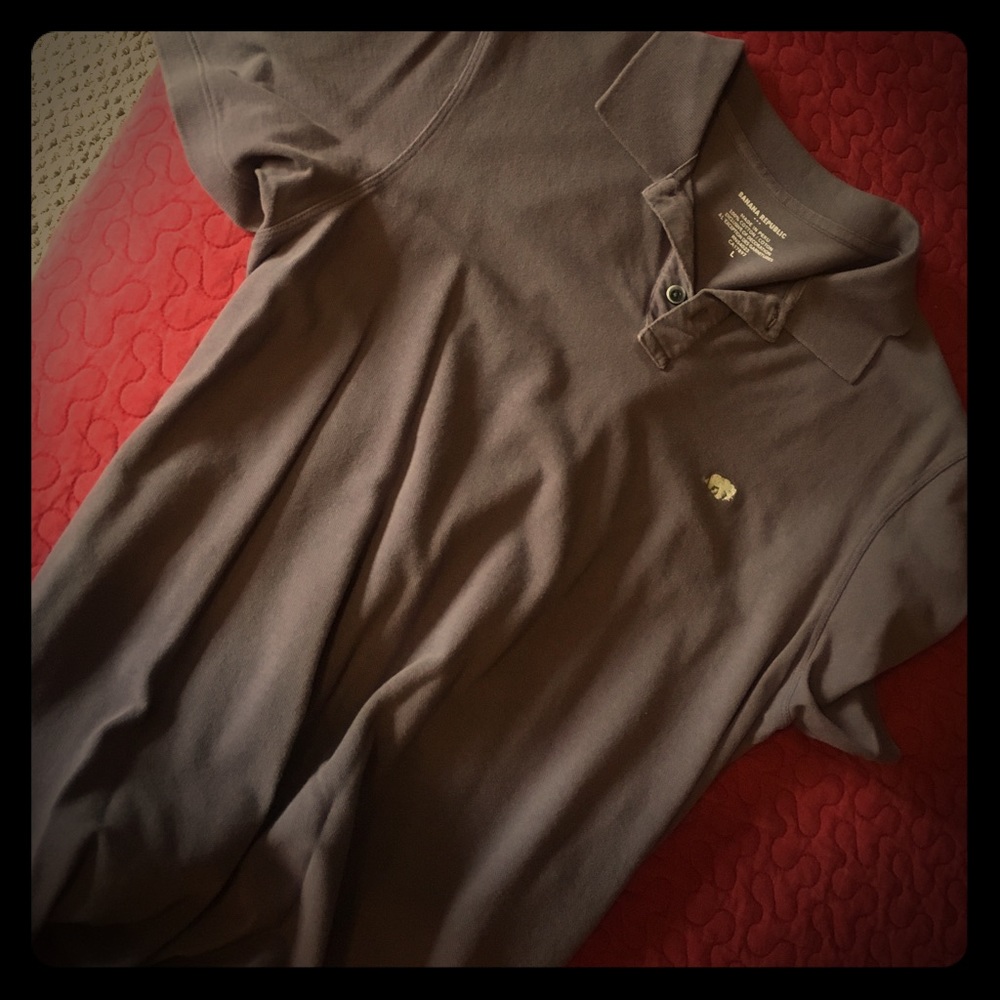 Banana Republic L eggplant polo