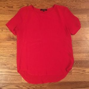 Bright Red Short Sleeved Blouse