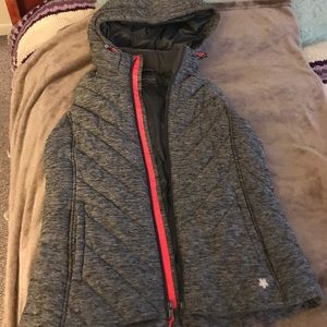 Grey puffy vest