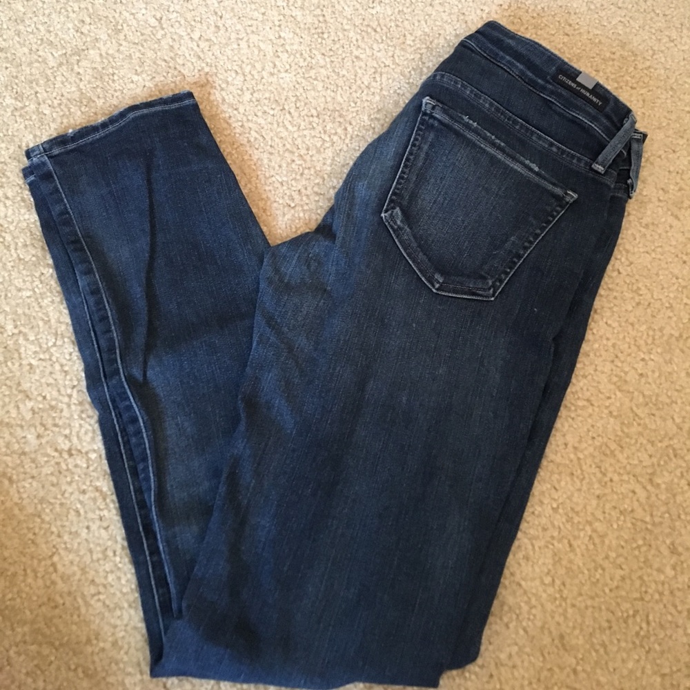 COH mid rise straight. Dark wash