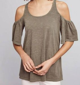 Anthropologie Promenade Open Shoulder Top