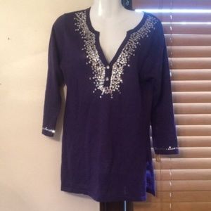 Purple sequin blouse