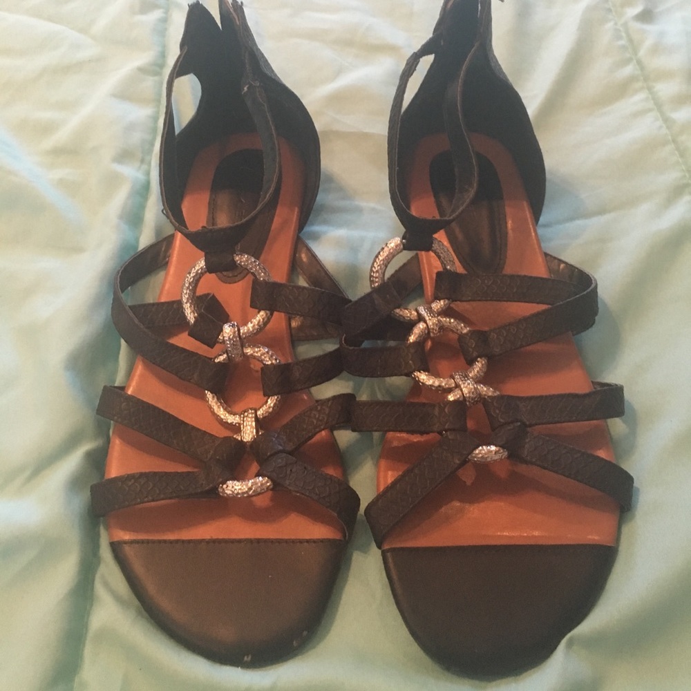 Black strappy sandals