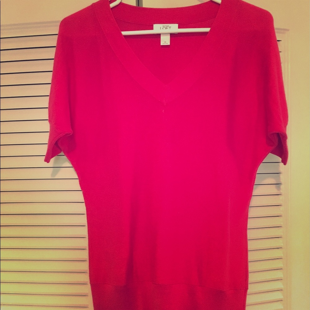 Ann Taylor LOFT V-neck short sleeve sweater