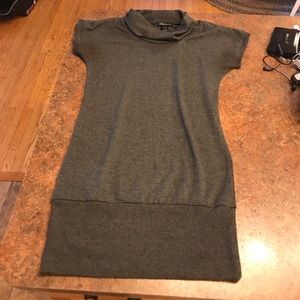 Cowl neck sweater dress