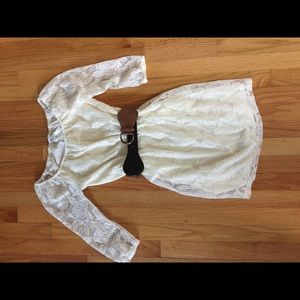 Lacy cream dress