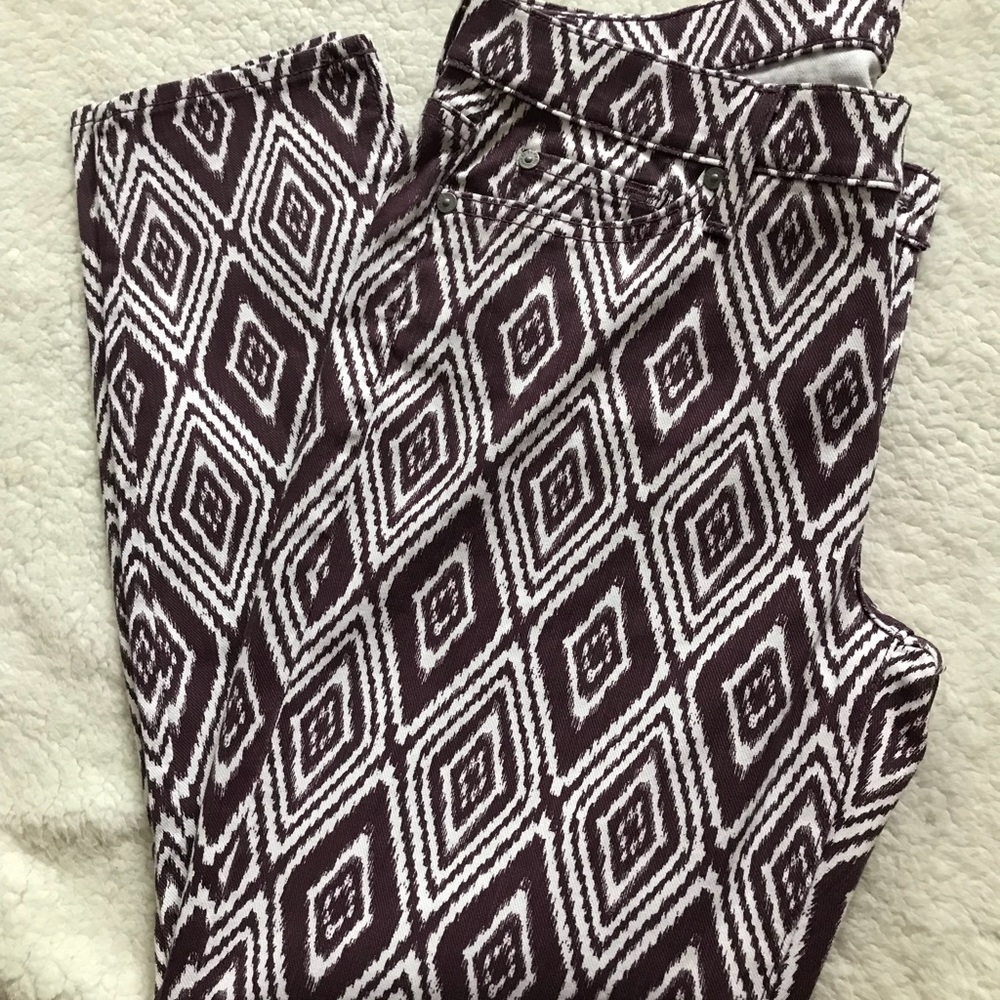 7 For All Mankind Cropped Jeans Patterned