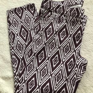 7 For All Mankind Cropped Jeans Patterned