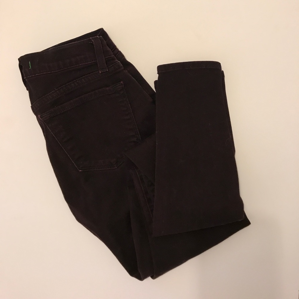 J Brand Skinny Leg Ankle in Noir Red - size 24