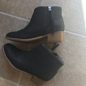 TOMS black boots, WORN ONCE