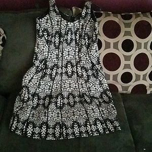 Black and white print dress