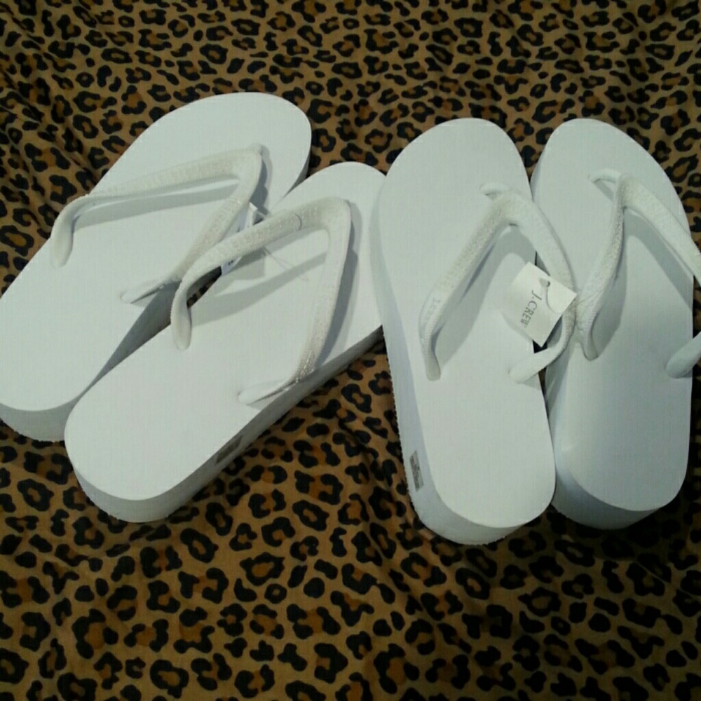 J. Crew White Flip flops **BUNDLE**