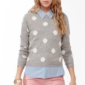 Gray polkadot sweater