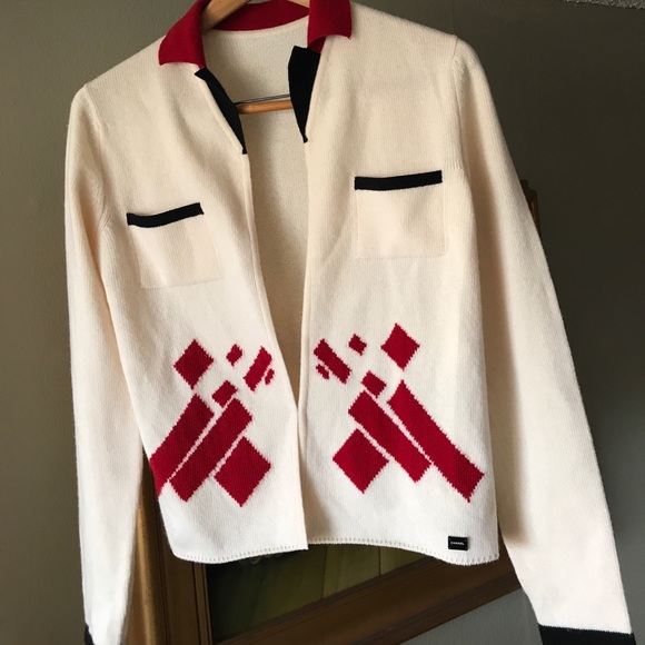 Authentic Chanel 💯 cashmere open cardigan size 38 - Picture 3 of 8