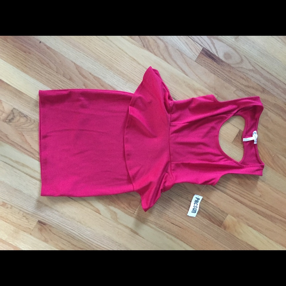 Red party dress