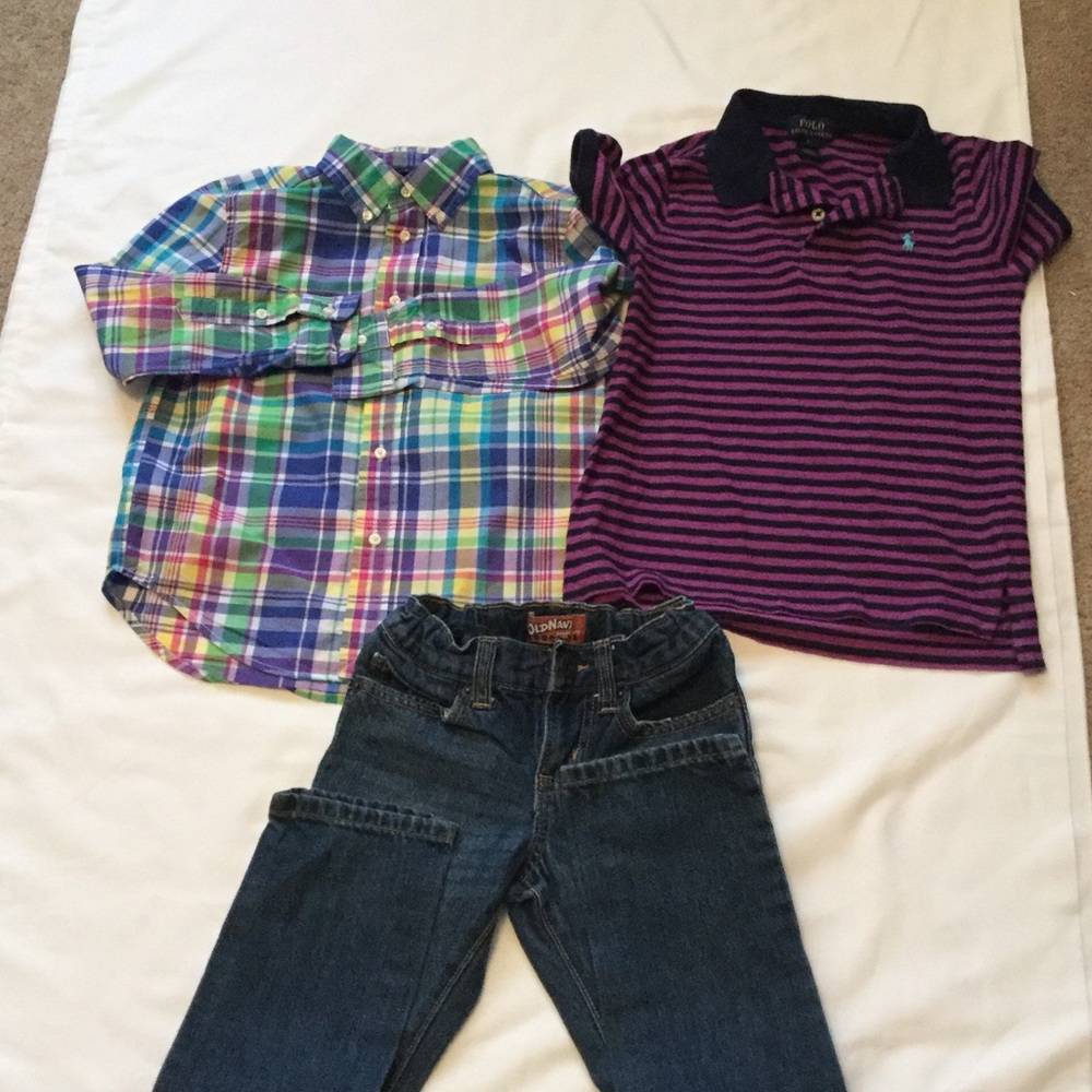 Polo shirts and old navy jeans