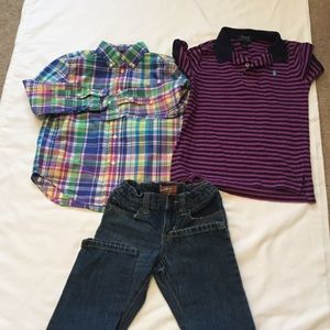 Polo shirts and old navy jeans