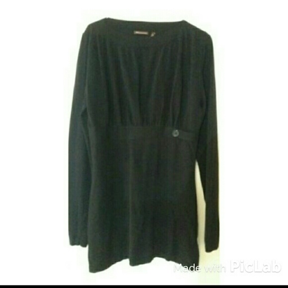 525 America Black Long Sleeve Sweater Dress Large - Picture 1 of 4
