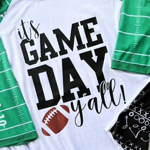 Custom Sunday Funday Playbook Football Raglan - Picture 1 of 4