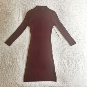 Burgundy Bodycon Sweater Dress