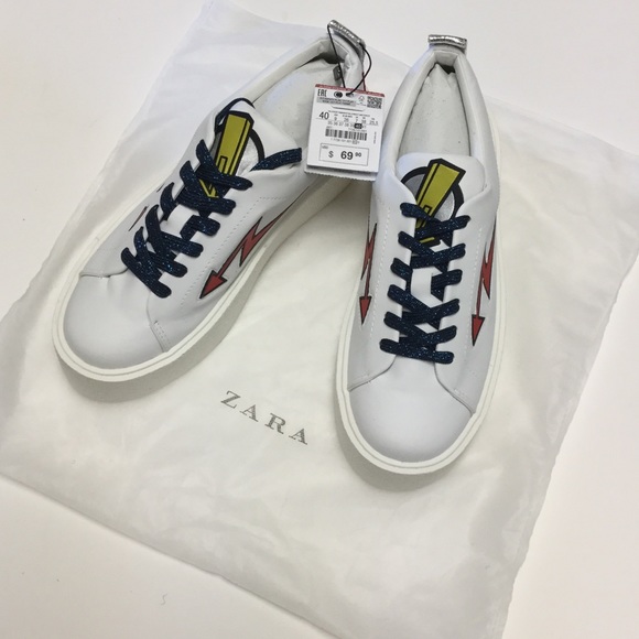 SOLD 📦❗️ZARA PLATFORM PLIMSOLLS PATCHES SNEAKERS - Picture 3 of 8
